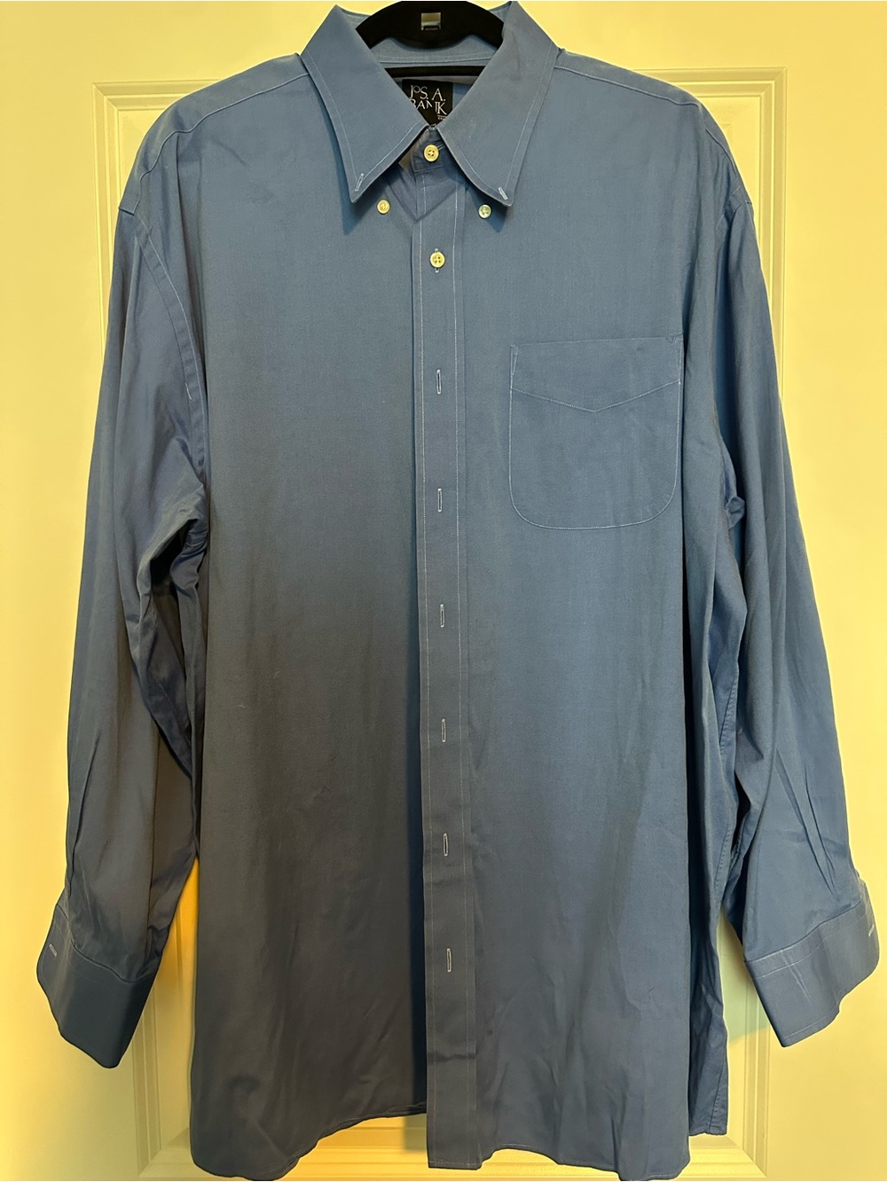Jos A Banks Men’s Blue Executive Collection Long Sleeve Dress Shirt Size 18-35